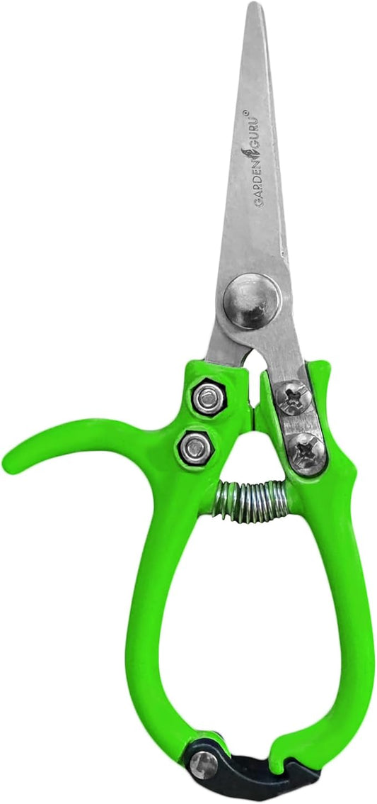 GARDEN GURU Ergonomic Garden Snips Clippers – Professional Hand Pruner Pruning Shear with Comfort Grip Handles for Gardening Trimming and Yard Work – High Carbon Steel - 1 Case (100 Pcs)