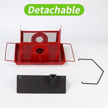 Bird Feeder House for Outdoors – Red Metal Hanging Bird Feeder, Decorative Bird House Feeder for Cardinals, Finches, and Wild Birds, Weatherproof Backyard Garden Decor