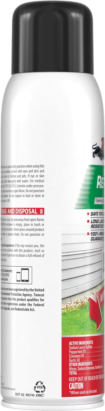 Tomcat Rodent Repellent for Indoor and Outdoor Mouse and Rat Prevention, Continuous Spray, 14 oz.