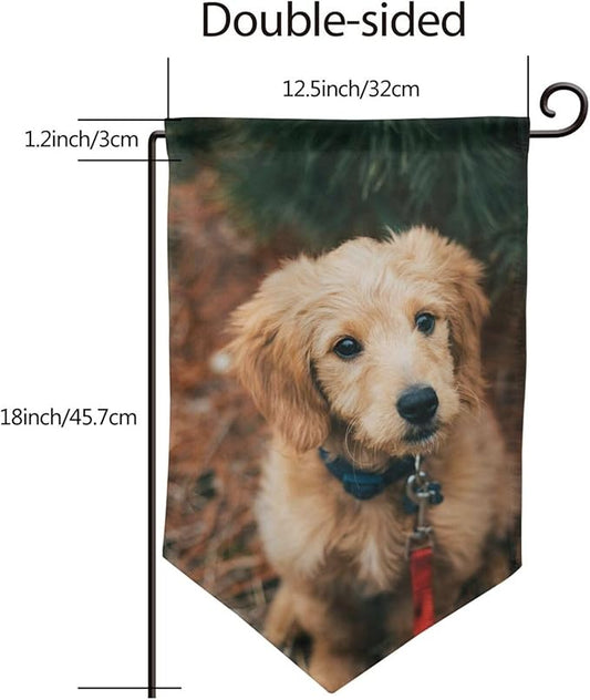 Custom Garden Flag Double Sides Personalized Garden Flags 28x40 Inch Customized Picture Logo Text Yard Flag Banner Signs for Outside Lawn Patio Garden Home Decorating Birthday Christmas Gift