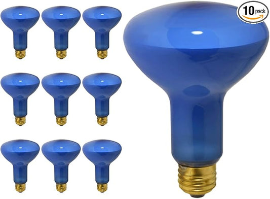 GoodBulb 75W Plant Grow Light Bulb | Blue Grow Light | R30 Shape & E26 Base | High Output Grow Light | Ideal for Indoor Plants Seeds Veg and Flower | Pack of 10 Bulbs