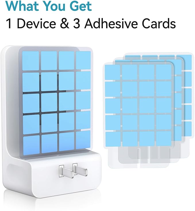 Innovative Double-Sided Flying Insect Trap for House Indoor, Plug-in Light Bug Catcher Killer for Flies, Fruit Fly, Gnats, Mosquito, Moths, Best Home Sticky Traps for Indoors Pest Control