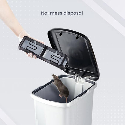 OWLTRA EMZ Plus Indoor Electric Mouse Trap, Instant Kill Rodent Zapper with Dual Entrances and Pet Safe Trigger, Black