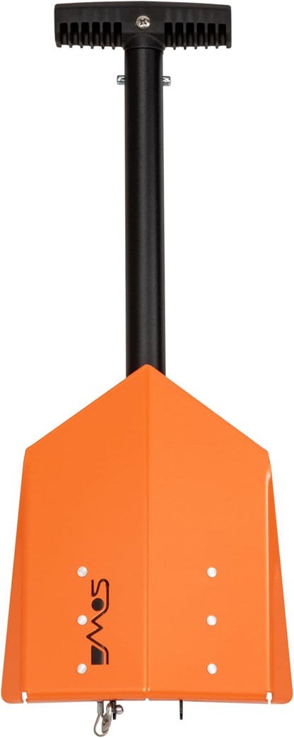 DMOS Delta Shovel - Collapsible Heavy-Duty Steel Folding Shovel for Camping, Overlanding, Survival, Military, Hunting, & Off-Road Use - Signal Orange - Compact