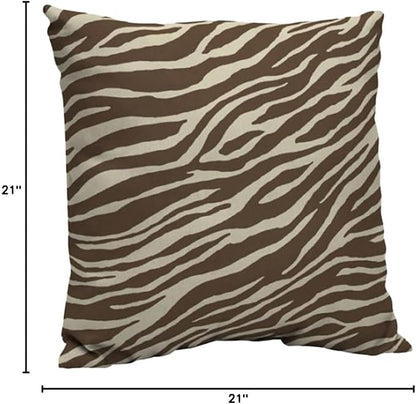 Comfort Classics Set of 2 Outdoor Patio Pillow Back Cushion 21" L x 21" W x 6" H. Polyester Fabric Zebra Inc.