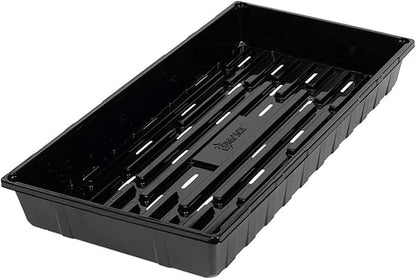 SUNPACK 10" x 20" Seed Starting Tray, Black, 2.5" - with Drainage Holes, Perfect for Greenhouses or Indoor Gardening - Ideal for Seedlings and Cuttings