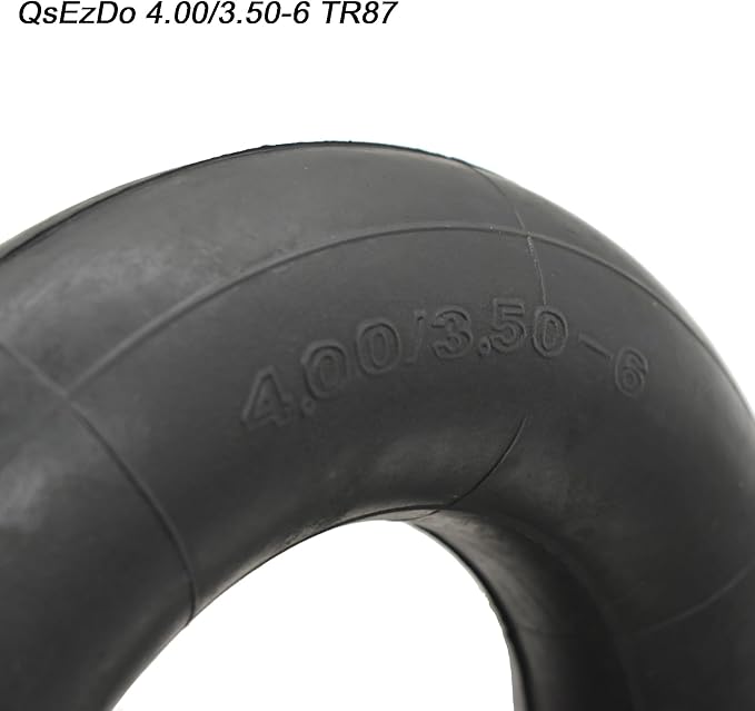 4.00/3.50-6 Replacement Inner Tube, (2 pack), with TR87 Bent Valve Stem, for Hand Trucks, Utility Cart, Lawn Mowers, Wheelbarrows, Dollys, Yard Carts,Wagon (4.00/3.50-6 TR87(2 Pack))