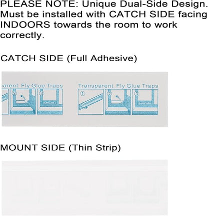 Kensizer 30-Pack Window Fly Traps for Indoors, Paper Sticky Strips, Fly Catcher Clear Windows Trap for Home, House Fly Killer Lady Bug Traps
