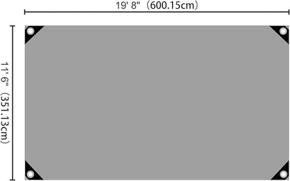 Yescom 12x20 Ft 10 Mil Poly Tarp Protective Cover Tarpaulin Heavy Duty Reversible Silver Black Tarps