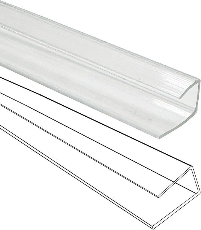 10 PCS Polycarbonate Greenhouse U Connector Profile 4ft Length Fits 0.24’’ & 0.32’’ Twin-Wall Polycarbonate Panels Duty Dust Rain & Moisture Protection Durabler (U-Clip 4' × 0.71’’ × 0.32’’)