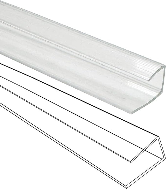 10 PCS Polycarbonate Greenhouse U Connector Profile 4ft Length Fits 0.24’’ & 0.32’’ Twin-Wall Polycarbonate Panels Duty Dust Rain & Moisture Protection Durabler (U-Clip 4' × 0.71’’ × 0.32’’)