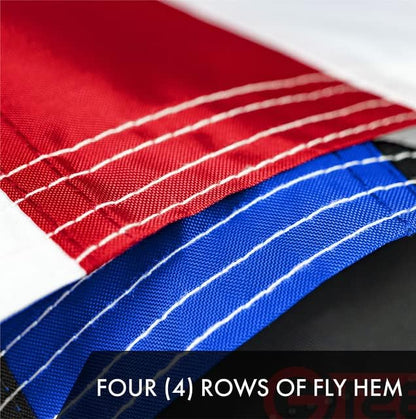 G128 Blue Lives Matter Flag | 2.5x4 Ft | ToughWeave Series Embroidered 210D Polyester | Duty and Honor Flag, Embroidered Design, Indoor/Outdoor, Vibrant Colors, Brass Grommets