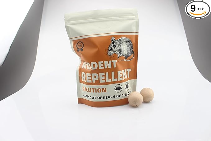 Rodent Repellent, Mouse Repellent, High-Strength Mice Repellent, Rodent Mouse Repellent Indoor, Moth Balls for Outdoor Use - 9P