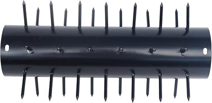 Rolling Manual Lawn Aerator, 58-Inch Handle Push Spike Aerator for Lawns, Yards, and Gardens, Easy Assembly, Reduces Soil Compaction, Enhances Water Absorption Manual Aerator Tool Black