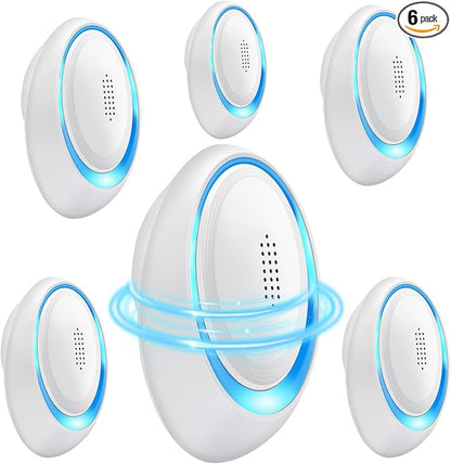 2025 Upgraded Mouse Repellent Indoor, 6 Pack Ultrasonic Pest Repeller, Roach Repellent Plug, Roach Repellent Plug for Roach, Spider, Mouse, Mosquito, Mice, Ant, Bugs Electronic Plug-in Pest Control