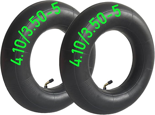 2-Pack 4.10/3.50-5 Inner Tube 11x4.00-5 4.10-5 3.50-5 Tube Bent Valve Stem for Wheelbarrows, Mowers, Hand Trucks and More