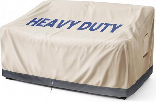 Extra Heavy Duty 2 Seater Outdoor Couch Cover Waterproof Up to 8000pa, Patio Furniture Sofa Covers with Air Vent, Outdoor Loveseat Bench Cover, 76" W x 33" D x 32"H