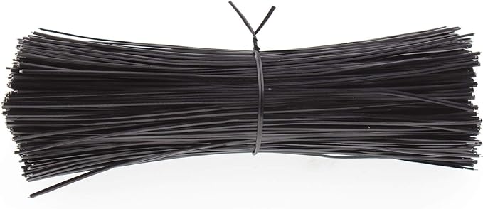 6 Inch Twist Ties,Ulifestar Cable Ties Bag Ties Plastic Coated Twist Ties 1000 Pack (Black)
