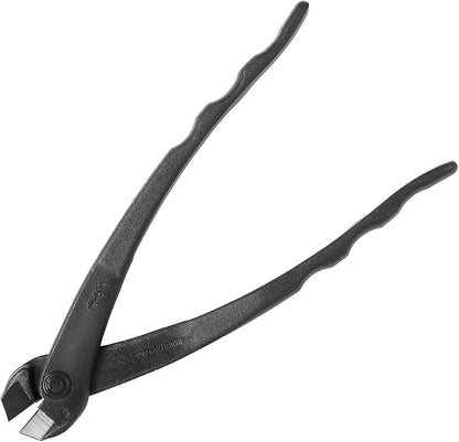 Wazakura Hanafubuki Hand Forged Bonsai Tree Wire Cutter MADE IN JAPAN 7.7inch (195mm), Japanese Garden Tool, Rounded Ends - Black