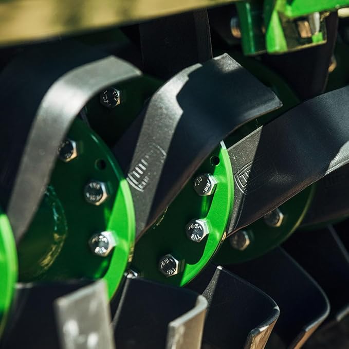 Titan Attachments 3 Point 60" Rotary Tiller Attachment, Fits Cat 1 Tractors, Green Finish, PTO Driven Cultivator with a 540 RPM Gearbox, Replaceable Tines, Aerates Ground Soil