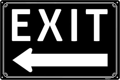 12x16"Exit Sign with Right Arrow - High-Intensity Aluminum Parking Lot Sign, Weatherproof & Fade-Resistant, Ideal for Outdoor & Indoor Use - Curbside Sign(horizontal version)