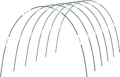 PHYEX Garden Hoops Greenhouse Hoops for Row Covers & Raised Beds, Rust-Free Fiberglass Frame, DIY Adjustable Garden Tunnel with Clips for Plant Covers, Netting, & Frost Protection, 60pcs