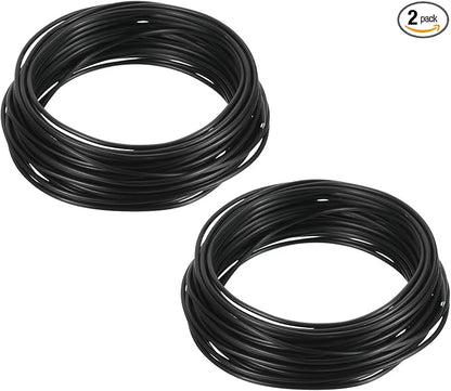 PATIKIL 2.0mm Bonsai Training Wire, 2 Rolls Floral Wire Stems Anodized Aluminum Tree Wire 65.6 Feet Total for Gardening Branch Fixing, Black