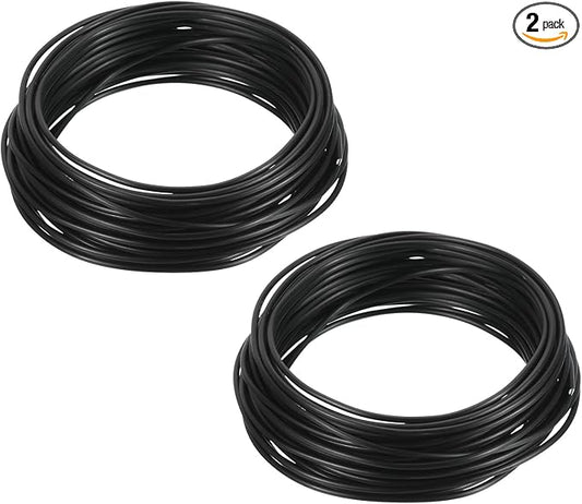 PATIKIL 2.0mm Bonsai Training Wire, 2 Rolls Floral Wire Stems Anodized Aluminum Tree Wire 65.6 Feet Total for Gardening Branch Fixing, Black