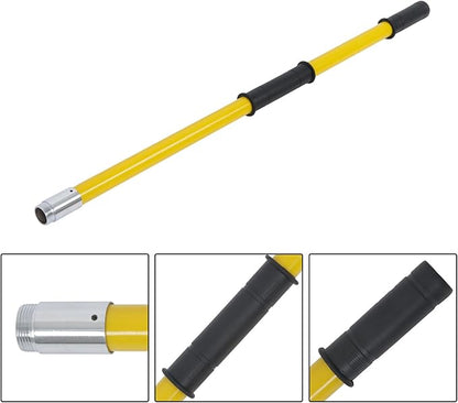 30FT Extendable Pole Saw, Manual Branch Trimmer with Long Handle, Manuals Tree Pruning Saws Band Scissors, 9 Knots Yellow