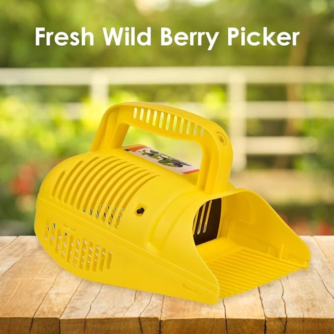 Blueberry Picker, Plastic Blueberry Picker Scoop Blue Berry Picking Rake for Cranberries Blueberries lingonberries Strawberries Blackberries Currants (Yellow 22 * 14 * 17cm)