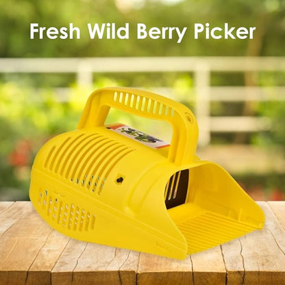 Blueberry Picker, Plastic Blueberry Picker Scoop Blue Berry Picking Rake for Cranberries Blueberries lingonberries Strawberries Blackberries Currants (Yellow 22 * 14 * 17cm)