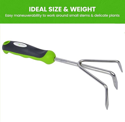 Garden GURU Hand Cultivator Rake Tiller Tool - Stainless Steel for Ultimate Strength - Rust Resistant - Ergonomic Handle - Great for Gardening Cultivating Loosening Weeding - 1 Case (50 Pcs)