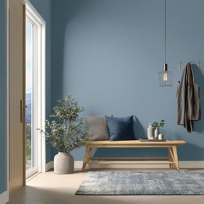 EVOLVE Paint & Primer: Environment-friendly, Eggshell with One-coat Coverage for Interior & Exterior surfaces (River Blue, 1-Gallon)