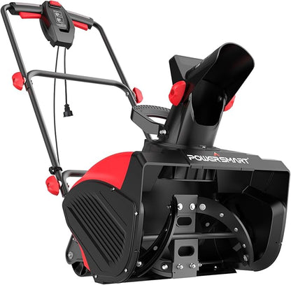 PowerSmart 18-Inch Corded Snow Blower, Electric Snow Thrower with 15-Amp Motor, 30' Throwing Distance(DB7517)