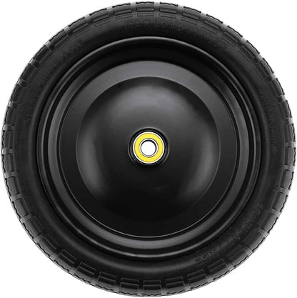 2 Pack 13 Inch Flat-Free Tires for Gorilla Cart, Heavy Duty Solid Replacement Wheels With 5/8 Inch Bearings for Wheelbarrow, Trolleys, Hand Trucks, Utility Carts