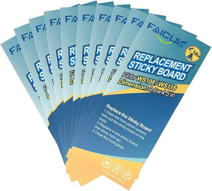 Faicuk Replacement Glue Board for WS108 Wall Sconce Fly Light - Pack of 10