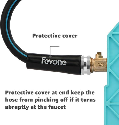 Fevone Garden Leader Hose 3 ft., Lightweight Hybrid Water Hose, Flexible and Durable, Leak-Free Connections