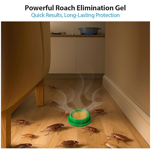 16 Pack Roach Killer Indoor Infestation Roaches Gel Bait Stations, Powerful Cockroach Killer Indoor Home for Roach Infestation, Long-Lasting & Effective Cockroach Gel Bait, Easy to Use