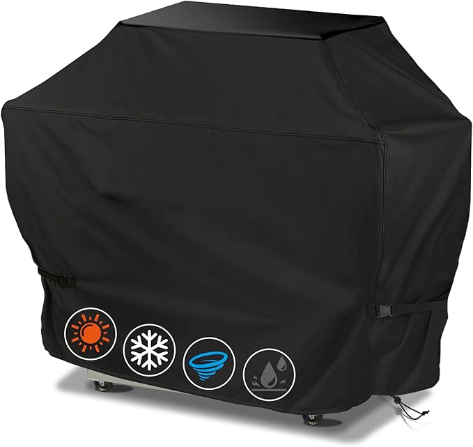48 inch Grill Cover for Outdoor Grill,Upgraded Adjustable Buckle and Drawstring,Waterproof, Anti-UV, Rip-Proo,Suitable for Most Grills