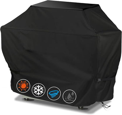 48 inch Grill Cover for Outdoor Grill,Upgraded Adjustable Buckle and Drawstring,Waterproof, Anti-UV, Rip-Proo,Suitable for Most Grills