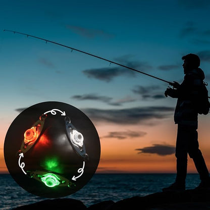 LED Underwater Fishing Lures，LED Lighted Bait Flasher，Deep Drop Fishing Lures，Fish Eye Attractive Light Bait Lure Lamp 5PCS