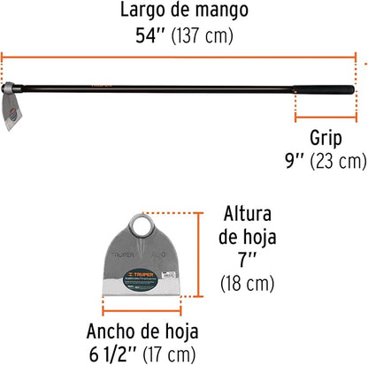 Truper AL-0M Round Eye Hoes w/ 54" Handle 1.5Lb (0.68Kg)