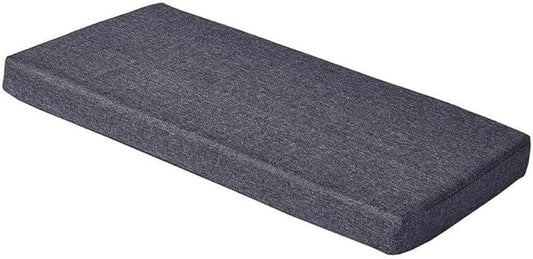 36 x 18 Inch Piano Bench Cushions for Indoor Furniture with Ties Non Slip Kitchen Dining Room Bench seat Cushion for Shoe Storage Ottoman Window Settee Pad, Gray