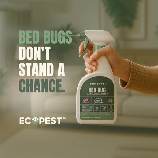 Bed Bug Spray – Natural, Plant-Based Killer for Bed Bugs, Eggs & Nymphs | Fabric & Mattress-Safe Home Treatment for Indoor Use | Child & Pet Safe, Low Odor, Eco-Friendly (22 oz)