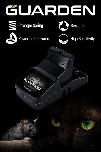 Rat Traps Indoor (2 Pack) Catch Rats, Mice, and Voles Fast with These Simple to Bait, Safe to Set, Non Electric Rat Trap for Home, Yard, and Barn