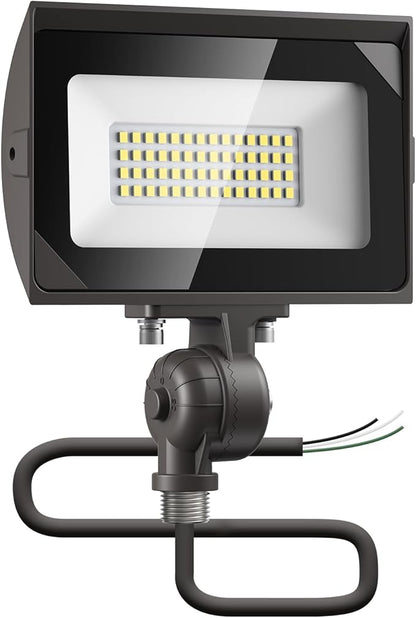 dephen 30W LED Flood Lights Outdoor with Knuckle Mount, 3450Lumen 120V Landscape Lighting, 5000K IP65 Waterproof Security Spotlight for Yard Patio Garden House (UL-Listed)