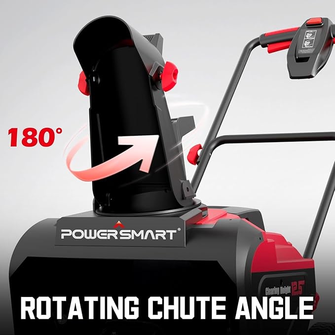 PowerSmart 80V 21-Inch Cordless Single Stage Snow Blower, 6.0Ah Battery&Charger