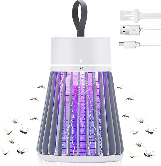 Mosquito Killer Lamp,Portable UV Bug Zapper Insect Trap for Indoor/Outdoor,USB-Powered with Grid for Camping,Patio,Home
