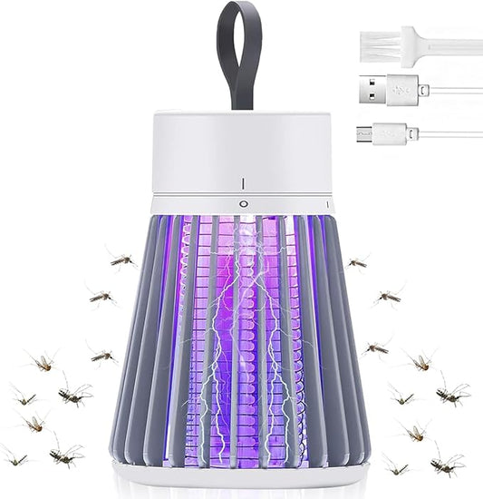 Mosquito Killer Lamp,Portable UV Bug Zapper Insect Trap for Indoor/Outdoor,USB-Powered with Grid for Camping,Patio,Home