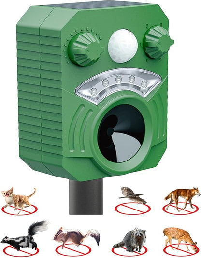Cat Squirrel Repellent Outdoor Electric Devices with Motion Sensor,Animal Scare Away Raccoon Rabbit Deterrent Deer Armadillo Fox Coyote Skunk Repellent for Yard Patio Lawn Garden